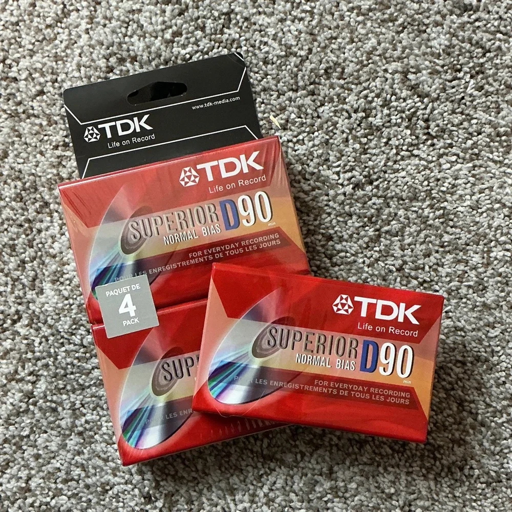 TDK Superior D90 Video Tapes - 5 tapes
